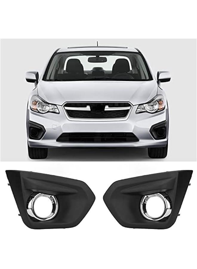 Loquat Fog Light Bezel, Driver/Passenger Side Front Bumper Fog Light Cover, Left/Right Side Chrome Front Fog Light Trim Replacement for Impreza Sedan and Wagon, for Subaru 2012-2014 - Image 5