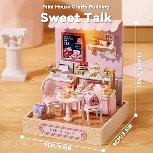 Flever Dollhouse Miniature DIY House Kit Creative Room with Furniture for Romantic Valentines Gift Sweet Talk - Image 5
