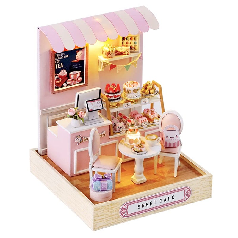 Flever Dollhouse Miniature DIY House Kit Creative Room with Furniture for Romantic Valentines Gift Sweet Talk - Image 3