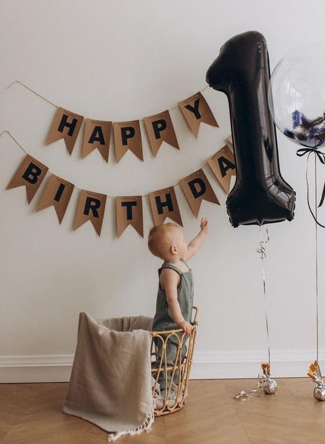IWERP Black Number 1 Balloon for First Birthday 40 Inch, 1st One Number Balloons Birthday Decorations for Girl Boy Toddler Baby - Image 3