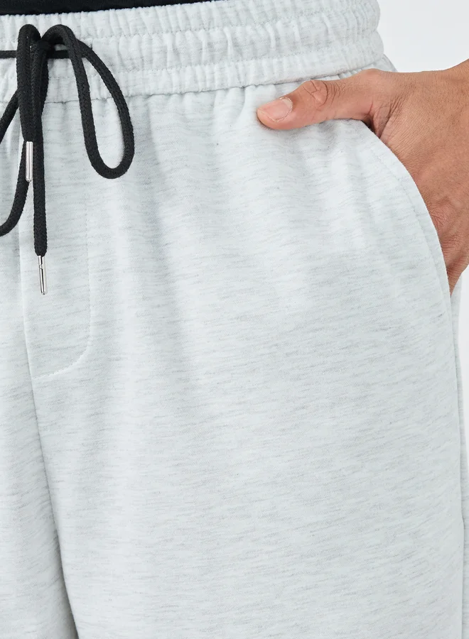 Styli Styli Oversized Open Hem Joggers with Placement Print Detail