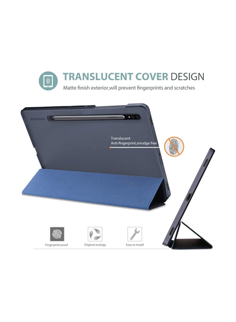 erorex Galaxy Tab S8 Plus/S7 Plus 12.4" Case, Slim Lightweight Stand Case Shell Cover for Samsung X800/X806/T970/T975/T976/T978 2022 2020 Release -Navy - Image 3