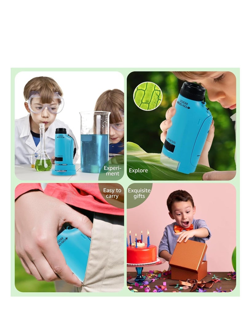 Generic Kids Portable Microscope 60x-180x, Handheld Mini Labster for STEM Learning, Perfect Educational Toy for Ages 8-12, Ideal for Scientific Experiments - Image 5