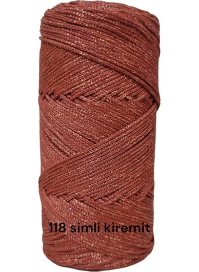 Erdoğan Hobi Silvery Macrame Thread 200GR Crystal Macrame Thread Bag String Knitting String Runner Knitting String No3 -1mm Macrame String 
