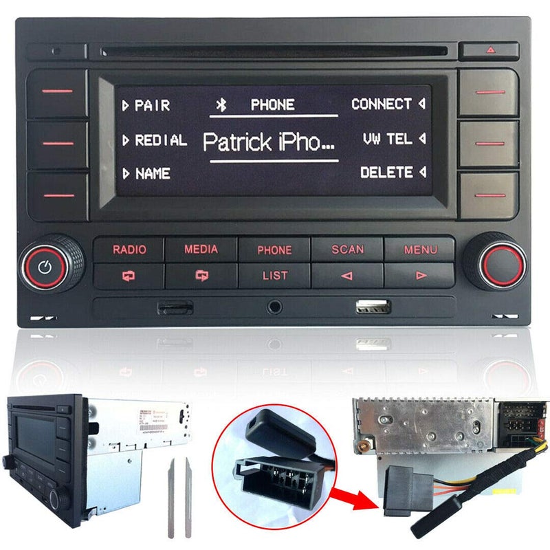 Generic SCUMAXCON Car Radio Audio Stereo RCN210 for VW Golf MK4 Polo Passat B5 USB MP3 AUX SD Integrated Bluetooth with CD Player  - Image 1
