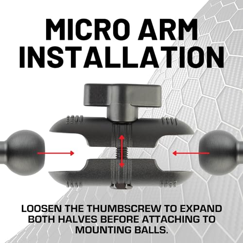 Bulletpoint 2.6" Aluminum Mounting Arm Dual 20mm Socket Connector Ends Compatible with 20mm Ball Mounts - Image 4