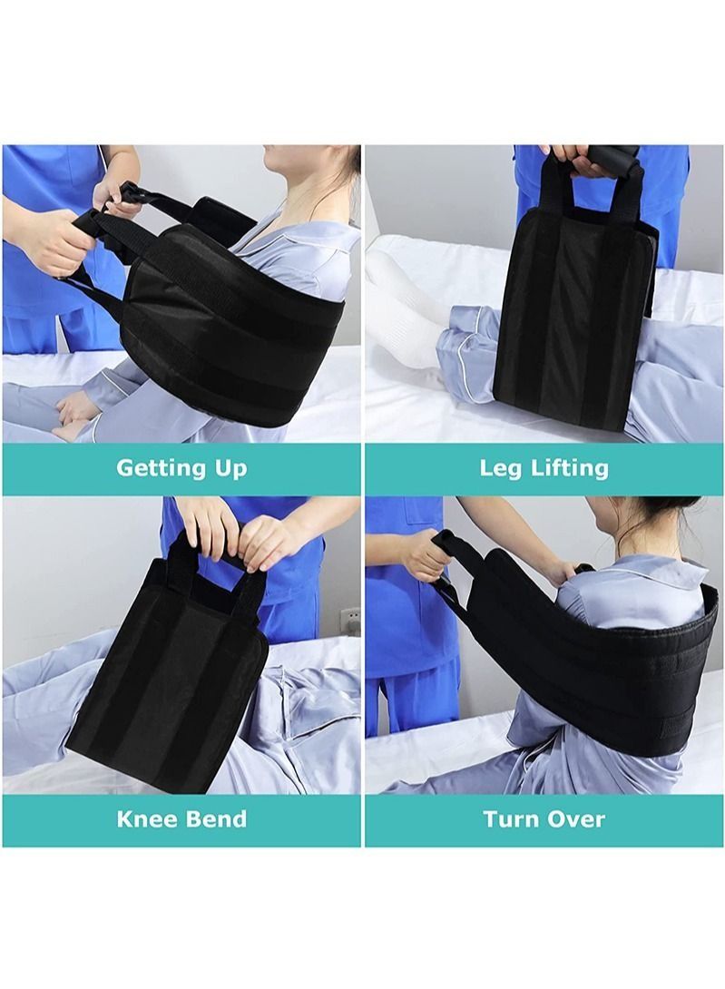 XiuWoo Padded hospital bed transfer nursing sling for lifting elderly care transfer sling handle back lifting mobility belt for patient care for medical lifting aids length 82 cm width 23 cm - Image 2