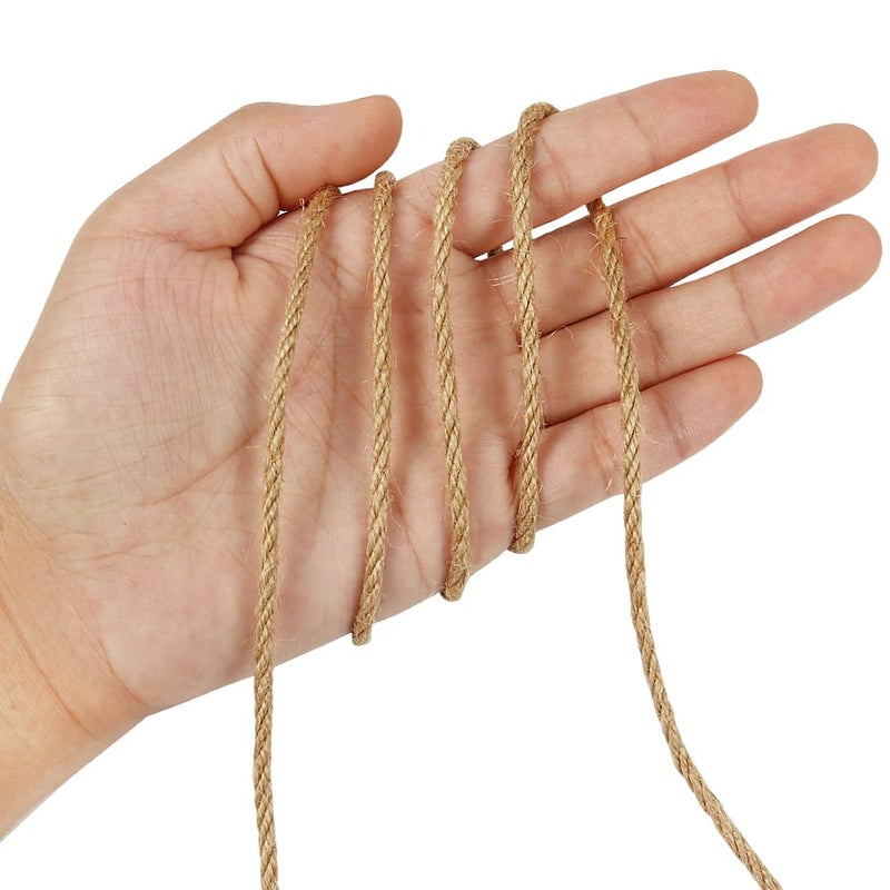 Tenn Well Jute Twine, 164 Feet 4mm Natural Garden Twine Rope for Crafts, Gardening, Plant Support, Gift Wrapping, Recycling, Christmas Ornaments, Holiday Decor - Image 3