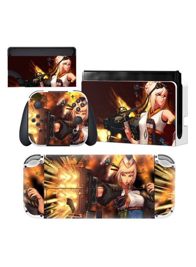 Suitable For Nintendo Switch Oled Sticker NS Sticker Switch Pain Sticker Anti-scratch And Durable Protective Film-Color:0199 - Image 1