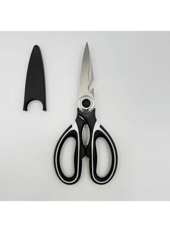Black 420 Stainless Steel Kitchen Shears for Cutting Chicken Fish - Image 5