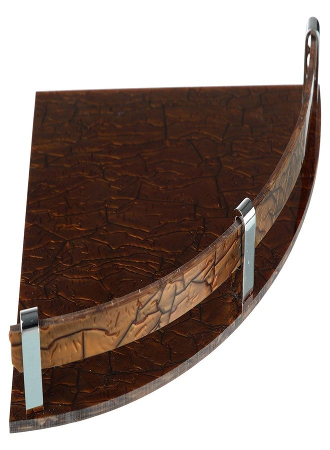 STIMULUS Bathroom Shelf - Acrylic Wall Mount Bathroom Corner Shelf With Marble Patti Perfect Used For Storing Little Bathroom Accessories, Stylish Shelf Suitable In Home, Kitchen, Office, Bedroom, Hotel, Attractive Brown Colour (Pack Of 3) (12x12 Inch) - Image 4