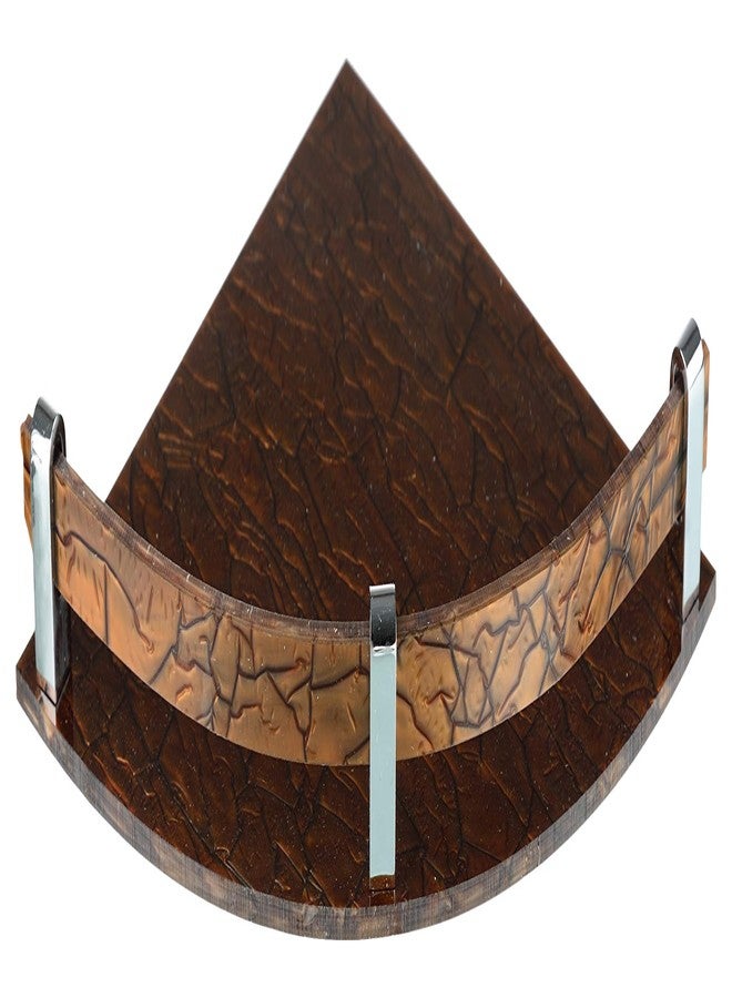 STIMULUS Bathroom Shelf - Acrylic Wall Mount Bathroom Corner Shelf With Marble Patti Perfect Used For Storing Little Bathroom Accessories, Stylish Shelf Suitable In Home, Kitchen, Office, Bedroom, Hotel, Attractive Brown Colour (Pack Of 3) (12x12 Inch) - Image 2