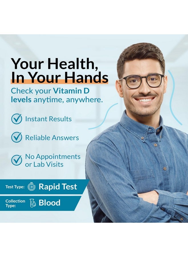 Generic getTested Vitamin D Test Kit at Home - Self Test for Vitamin D Deficiency - Fast, Accurate Results - Easy to Use - No Lab Required - Includes Lancet Buffer Cassette - Finger Prick Blood Test  - Image 2