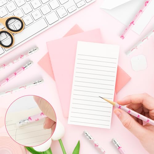 Xqumoi 60Pcs Coquette Pink Bow Pencils with Eraser - Preppy Bow #2 HB Pencils, Back to School Classroom Student Rewards, School Office Supply, Party Goodie Bag Fillers Stuffers, Birthday Party Favors - Image 4