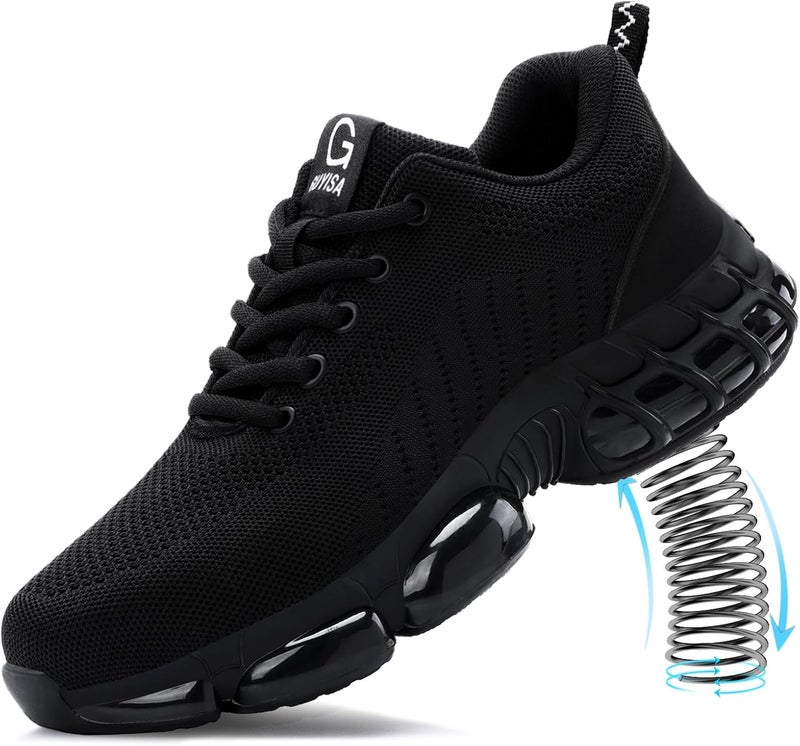 TANIELD Steel Toe Shoes for Men and Women - Lightweight Breathable Safety Sneakers with Air Cushioning - Image 1
