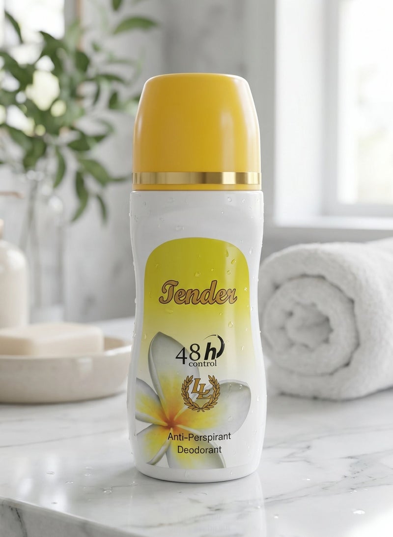 Double L Cosmetics Tender Anti-Perspirant Roll-On Deodorant 50ml, 48 Hours Long Lasting Odor Control and Freshness Protection, Gentle Quick-Drying Underarm Sweating Defense Formula for Daily Use - Image 4