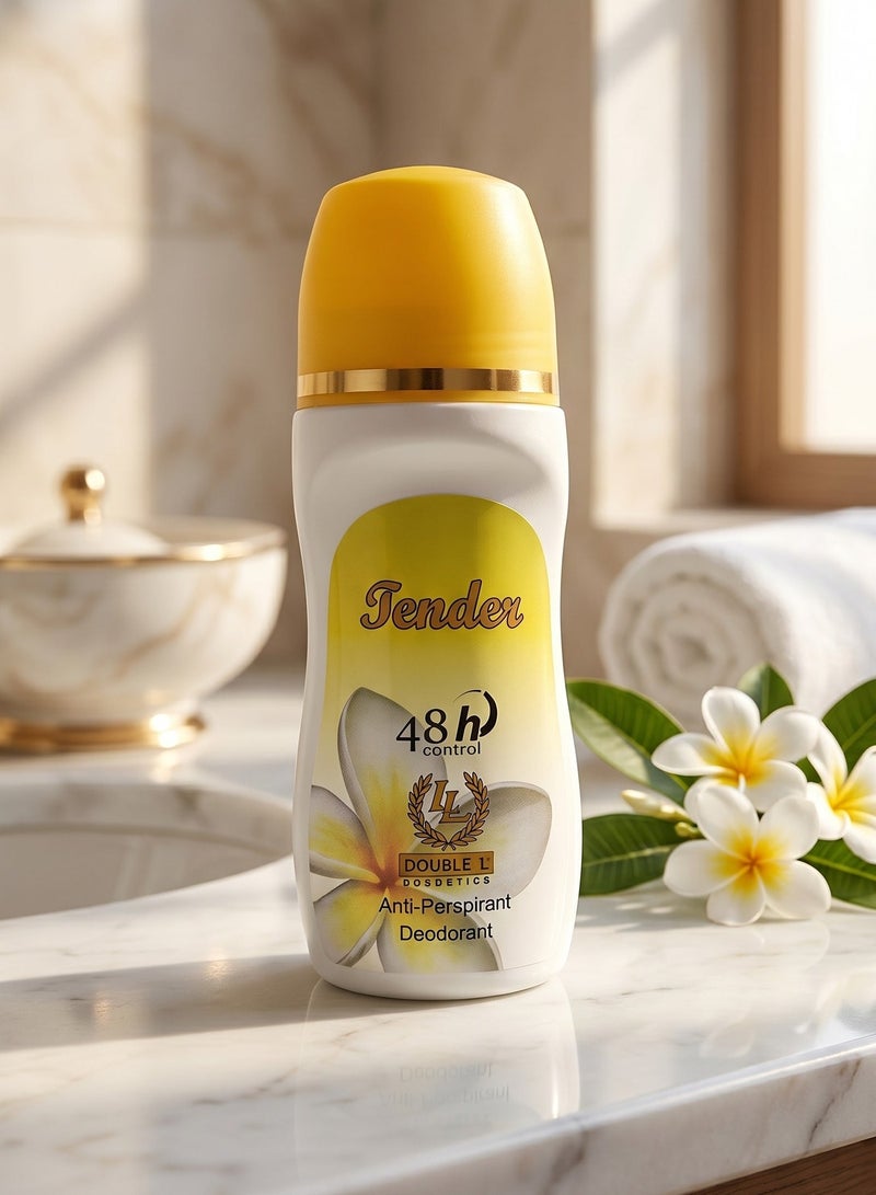 Double L Cosmetics Tender Anti-Perspirant Roll-On Deodorant 50ml, 48 Hours Long Lasting Odor Control and Freshness Protection, Gentle Quick-Drying Underarm Sweating Defense Formula for Daily Use - Image 2