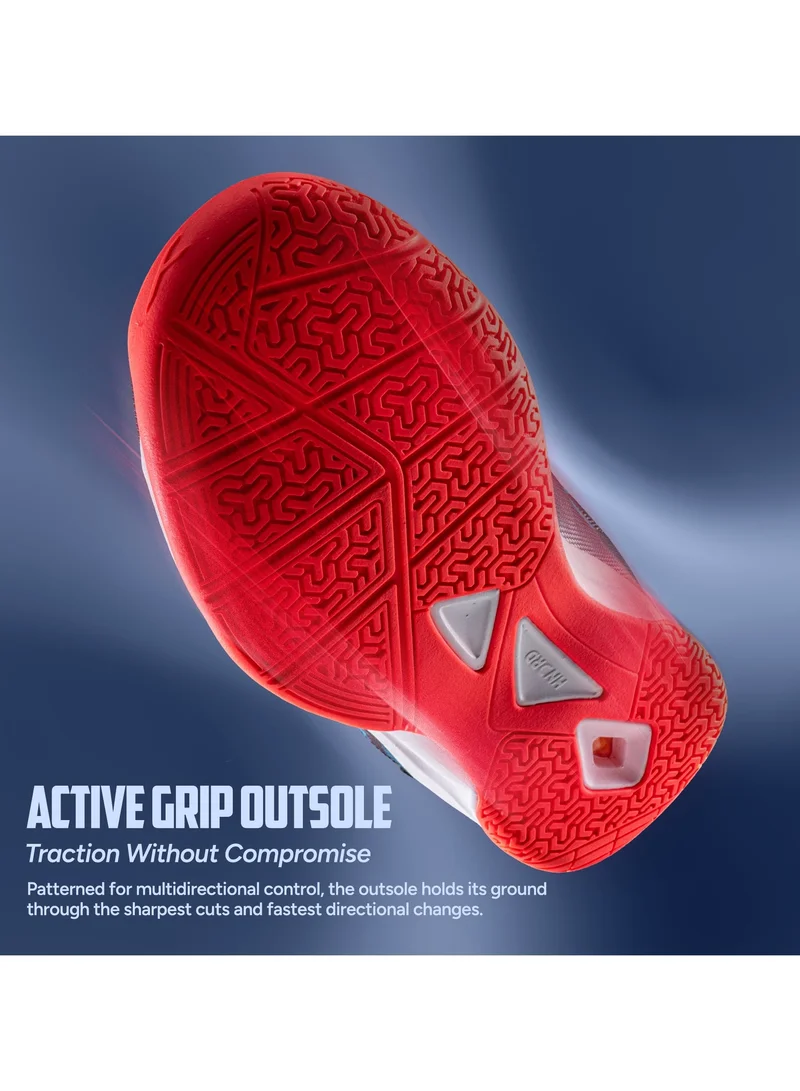 Hundred Navy/Orange HUNDRED Razor Unisex Badminton Shoes  | Best Price UAE