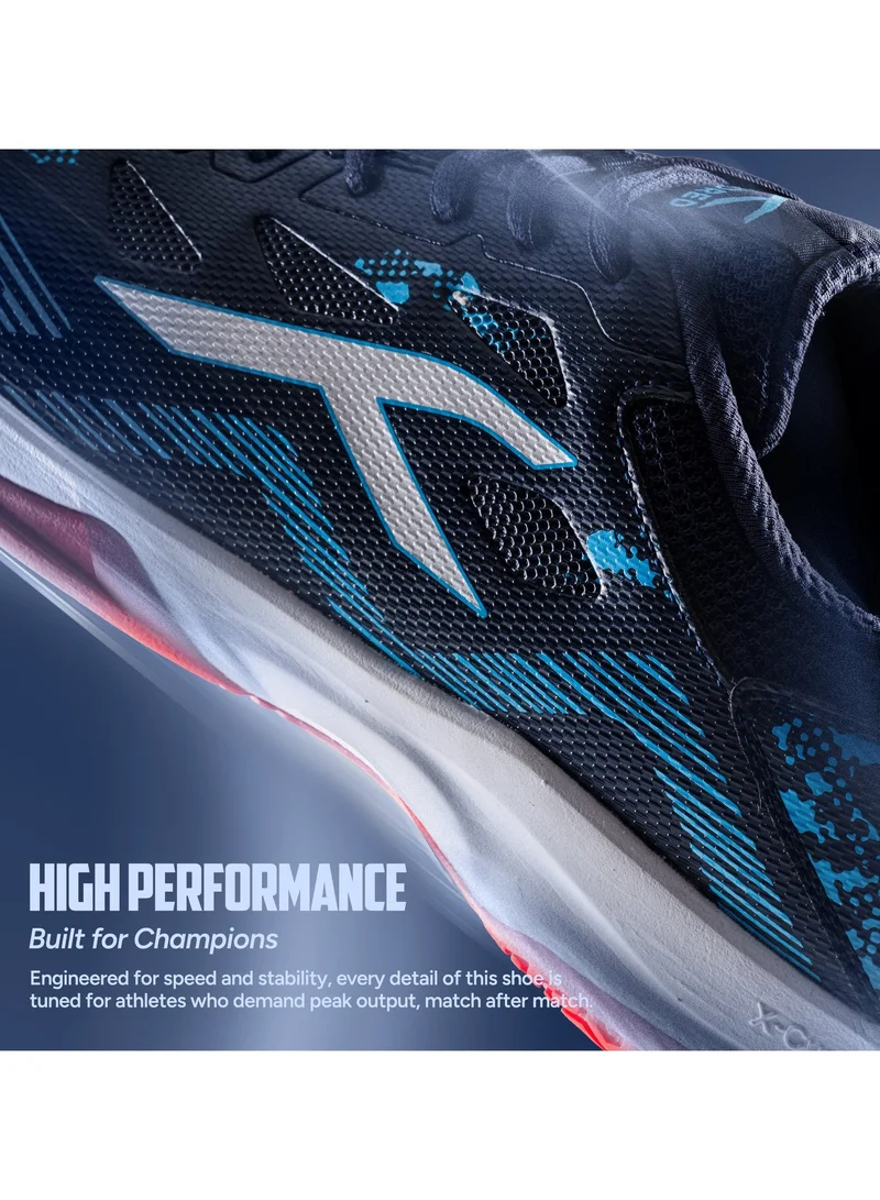 Hundred Navy/Orange HUNDRED Razor Unisex Badminton Shoes  | Best Price UAE
