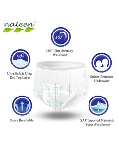 nateen Nateen Flexi Maxi Adult Diapers Pants,Incontinence Night Time Pull Up,Large,Waist Size 110-170cm,80 Count Adult Pull Ups,Superior Comfort,Excellent Combination of Protection. (80 Count)  - Image 3