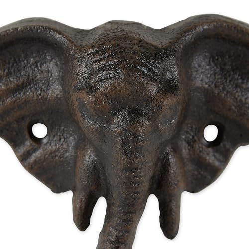 Zingz & Thingz Decorative Cast Iron Animal Wall Hook Collection, 4.75x2x4.5, Elephant, 2 Count - Image 3