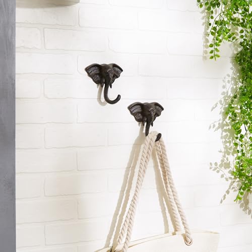 Zingz & Thingz Decorative Cast Iron Animal Wall Hook Collection, 4.75x2x4.5, Elephant, 2 Count - Image 5