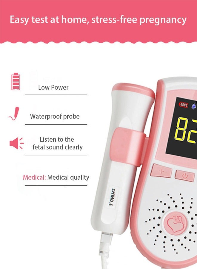 Generic Ultrasound Doppler Fetal Heart Rate Monitor, Prenatal Heartrate Monitor, with LCD Screen  - Image 4