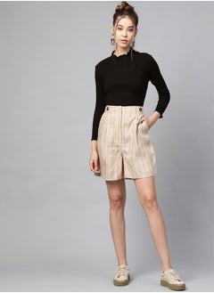 SASSAFRAS Ribbed High Neck Top with Long Sleeves by Styli  - Image 4