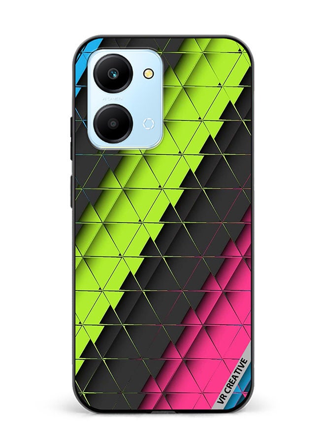 VR CREATIVE Protective Case Cover For Honor Play7T Abstract Design Multicolour - Image 1