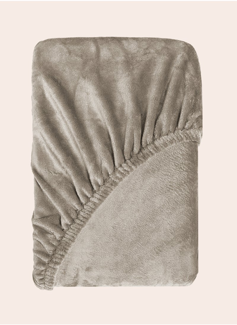 مورانو ملاءة مخملية ملائمة 200 × 200 × 25 سم - رمادي فاتح  - Image 3
