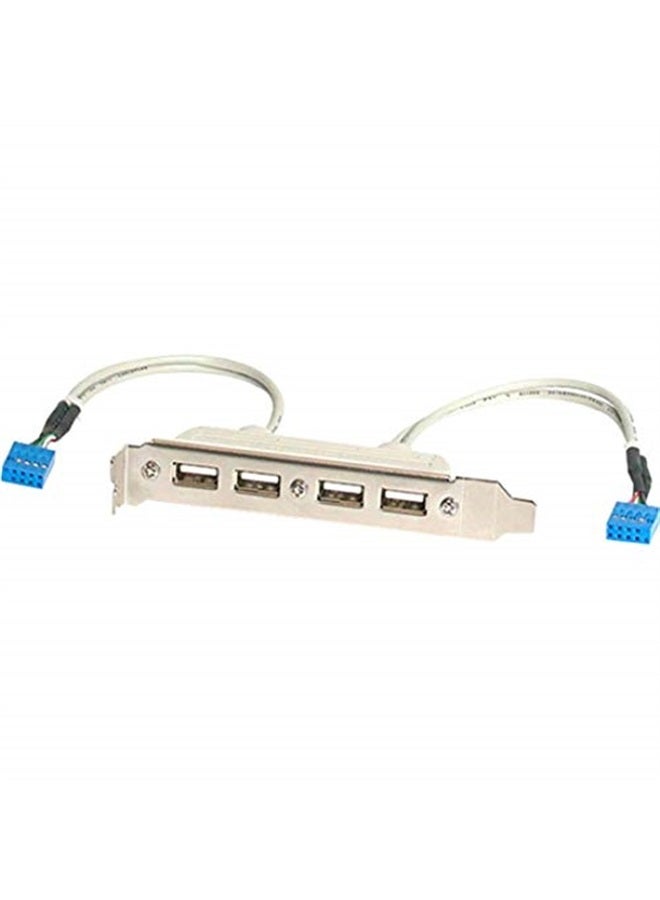 StarTech .com 4 Port USB A Female Slot Plate Adapter - USB panel - 4 pin USB Type A (F) (USBPLATE4) - Image 2