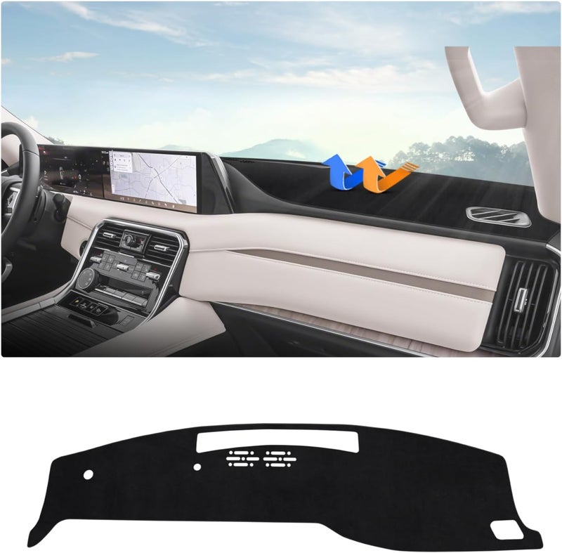 Autorder Dashboard Cover Mat for Nissan Armada 2025 2026 Accessories Dash Cover Upgrade Flannel Dash Mat Sunshade Glare UV Rays Protector(Only fit for 14.3-inch Touchscreen) - Image 1