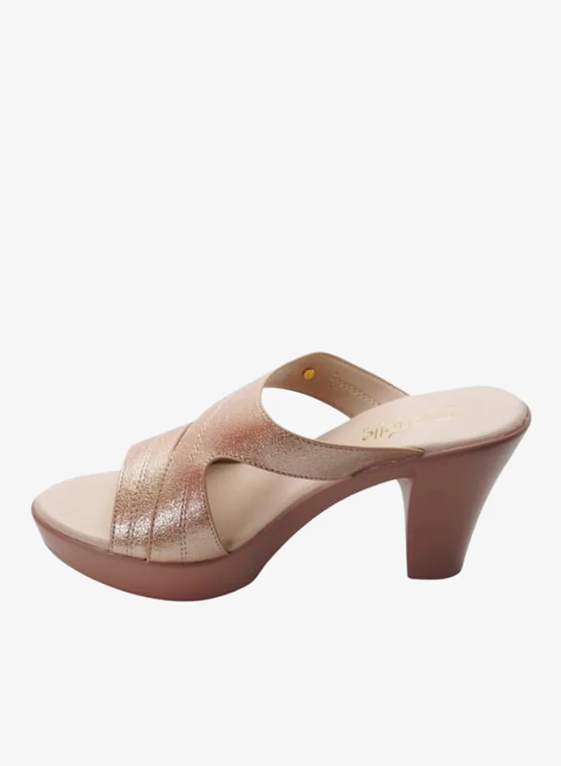 Michelle Morgan Champagne 092-3057 Michelle Morgan Ladies High Heel Sandals 514RL517 Champagne for Women | Best Price UAE