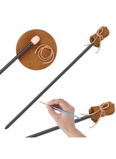 Patelai Mahl Stick For Steadying Painter Hand 32.7 Inch Artists Drawing Tool Artist'S And Painter'S Hand Rest Tool With Artificial Leather For Painting Art Watercolor Oil Paint Sketching Supplies  - Image 1