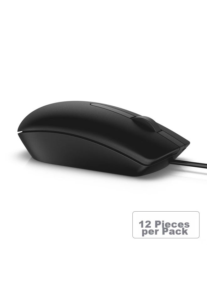DELL Ms116 Mouse, Wired Mouse, Office Mouse, Symmetrical Mouse, Usb Interface, Black, 12-Piece Set - Image 4