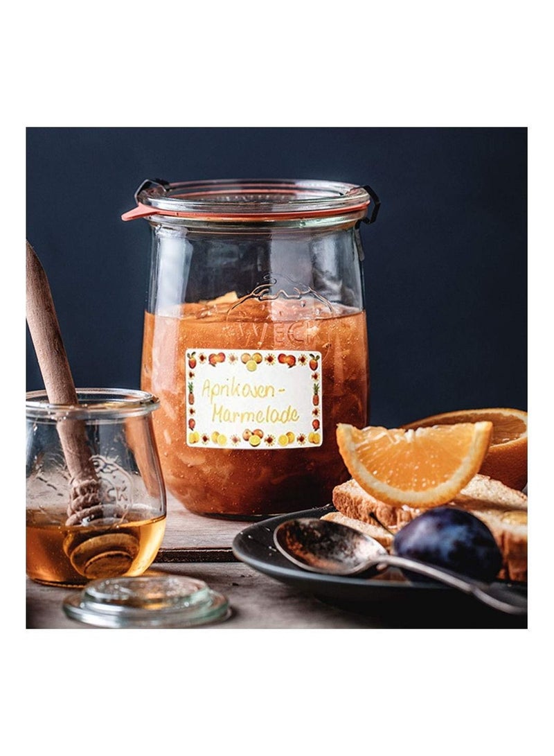 KASTWAVE 1 Roll/500 pcs Labels for Jars, Food Freezer Labels Self Adhesive Jam Jar Labels 5x3CM Cute Fruits Sticky Labels Jar Stickers Labels for Kitchen Food Bottle Jams Containers - Image 3