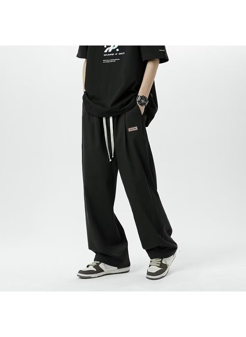 Generic - Fashion Brand Casual Straight Pants for Men Black - Image 1