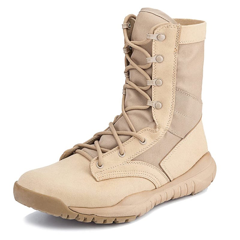 IODSON 8 Mens Military Tactical Boot Lightweight Breathable Work Boots Outdoor Hiking Combat Jungle Desert Boots