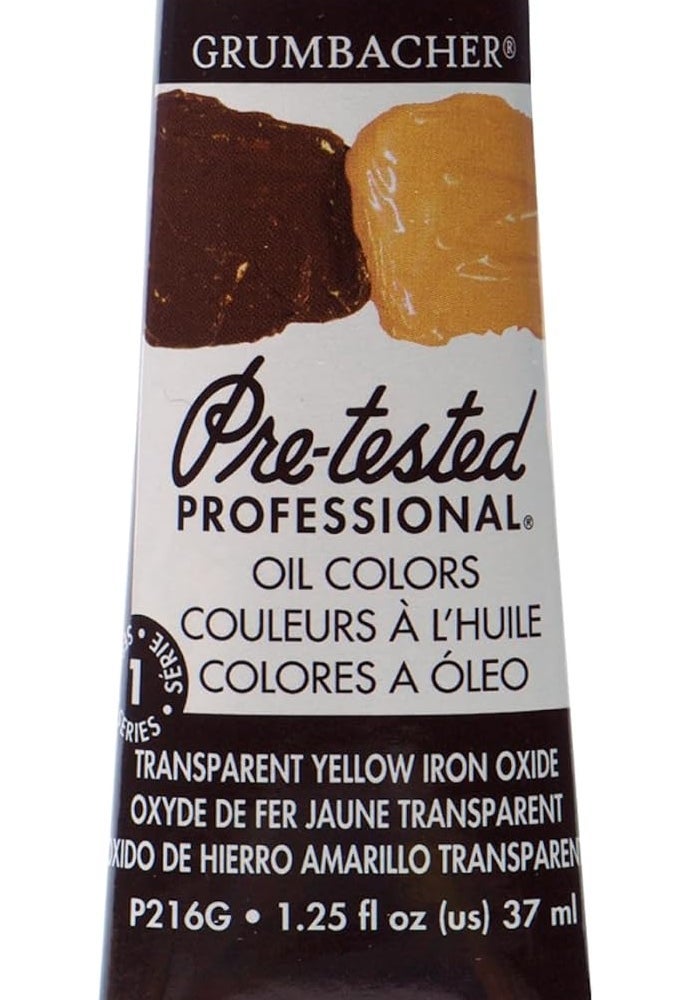Grumbacher Pre-Tested Professional Oil Colors - Transparent Yellow Iron Oxide, 37ml - Image 1