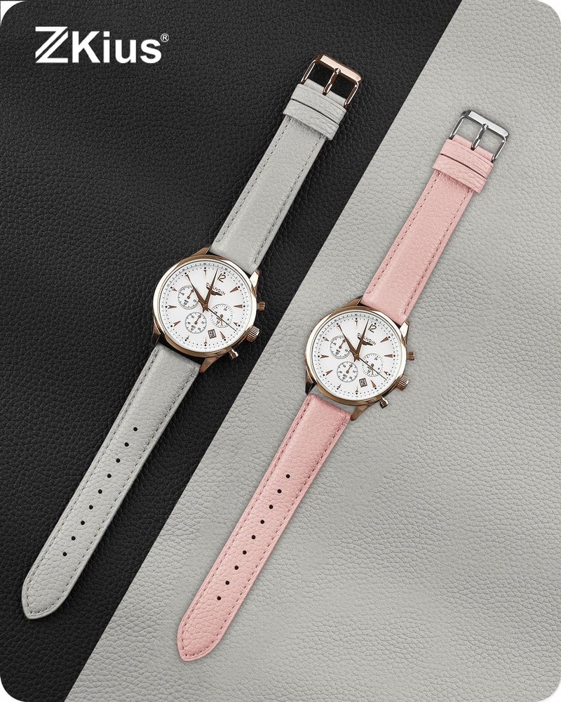 18mm 20mm 21mm 22mm 24mm Leather Watch Bands for Huawei GT5/GT5 Pro 2024/GT4/GT3/GT2 46mm, Replacement Watch Strap for Samsung Galaxy Watch 7/6/5/4/FE Band 40mm 44mm - Image 2