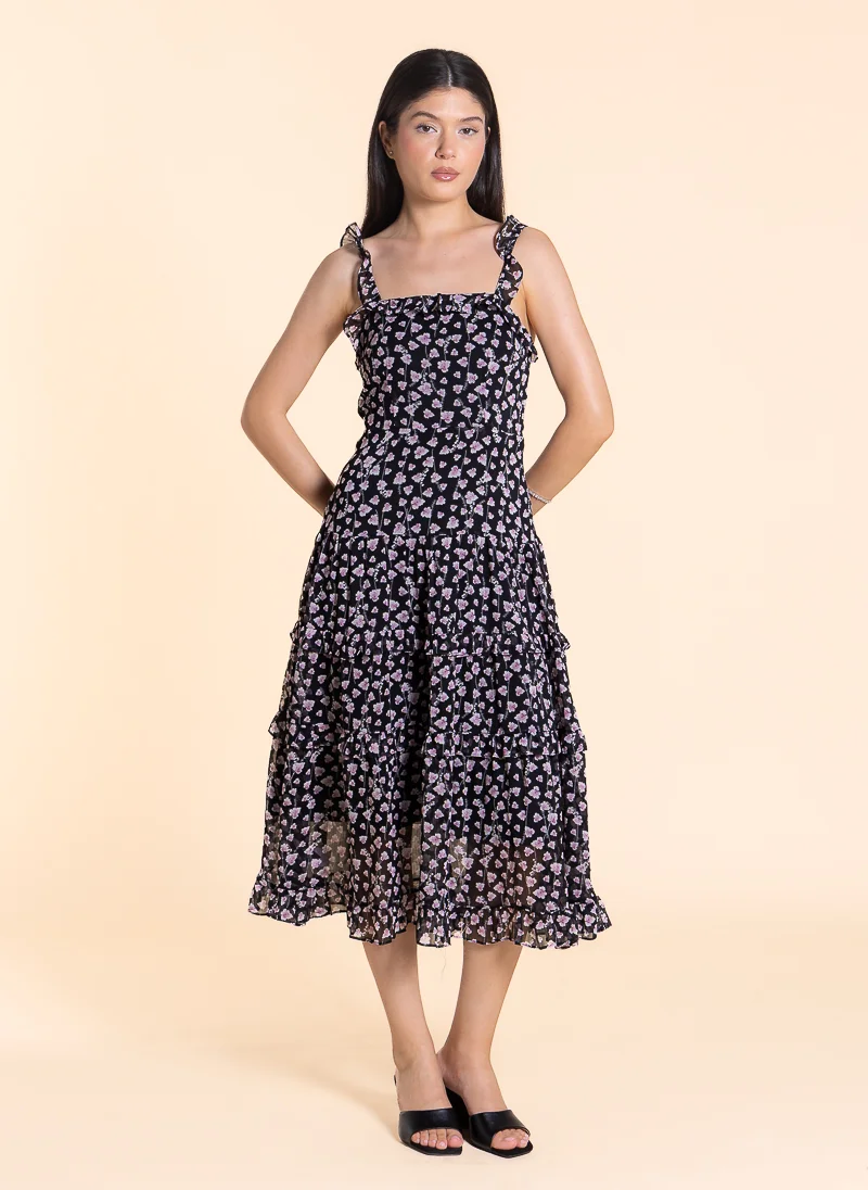 SHAPES Floral Tiered Dress