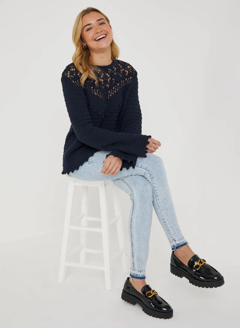 Matalan Navy Bobble Jumper
