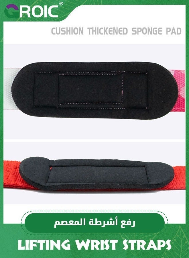 GROIC Lifting Straps for Weightlifting, Weight Gym Power Workouts Wrist Padded,Home Deadlift Straps,Exercise  - Image 3