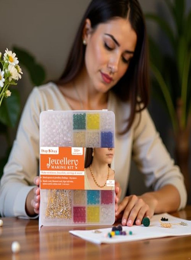 itsy-bitsy Itsy Bitsy My Beads Studio Jewellery Making Kit Crystal Rose Assorted Craft Beads Organised Box DIY Bracelet Set, Jewellery Making kit DIY Beads Craft Set - Image 3