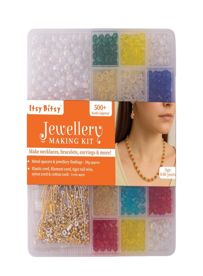 itsy-bitsy Itsy Bitsy My Beads Studio Jewellery Making Kit Crystal Rose Assorted Craft Beads Organised Box DIY Bracelet Set, Jewellery Making kit DIY Beads Craft Set - Image 1