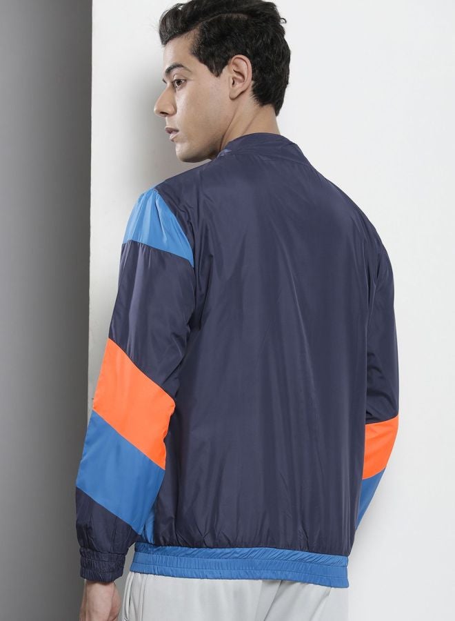 The Indian Garage Co Men Regular Fit Printed Round Neck Long Sleeves Windcheater - Image 2