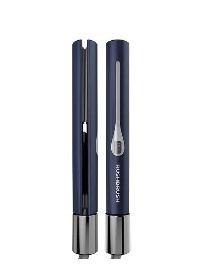 Rush Brush - Rush Brush Hair Straightener & Curler, Ceramic Plates, Negative ion technology, 230℃, - Navy Blue - Image 1