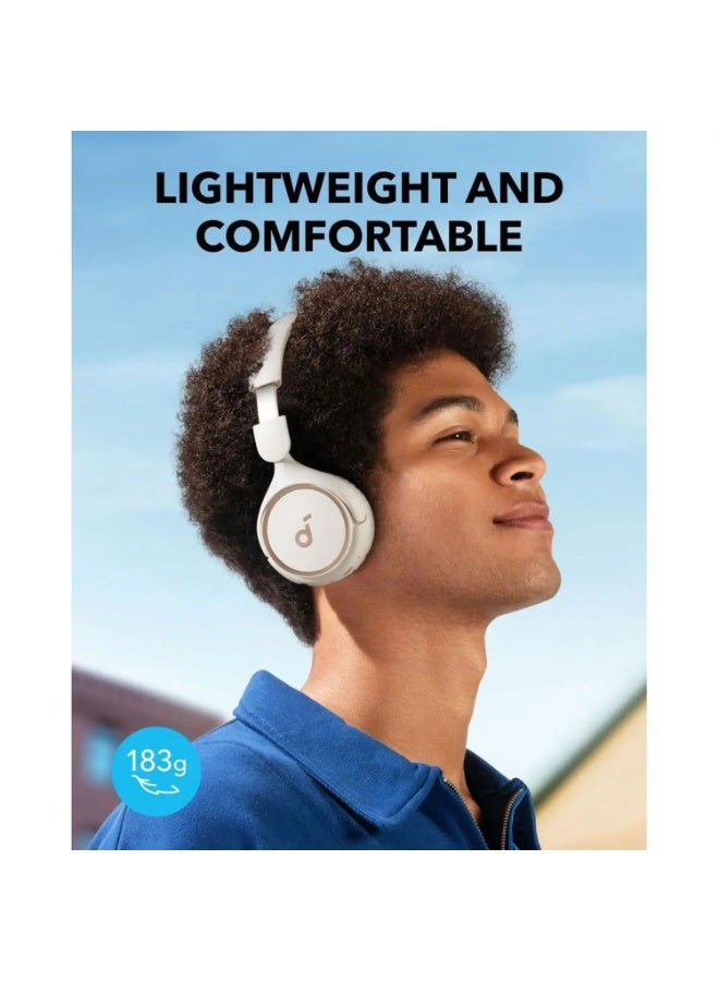 Anker Soundcore H30i (Model A3012H21) Wireless On‑Ear Headphones – White | 40 mm Drivers, Up to 70 Hrs Playtime, Bluetooth 5.3, Foldable Design, App EQ, Multipoint Connectivity & Fast Charging - Image 2