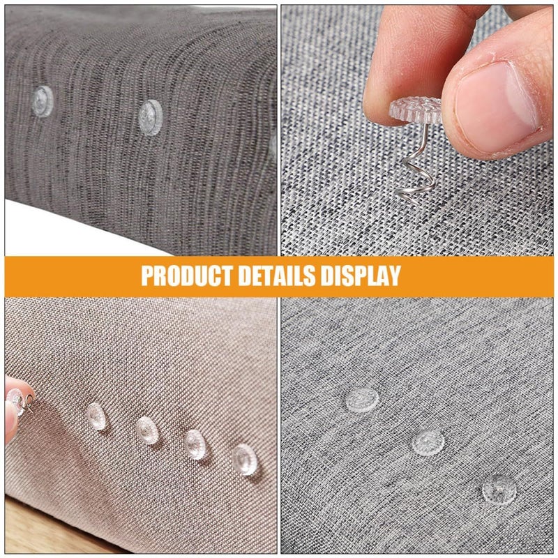 مسامير التنجيد الحلزونية من الفولاذ المقاوم للصدأ 100 قطعة لتثبيت أغطية الأرائك وأقمشة الفراش - Image 4