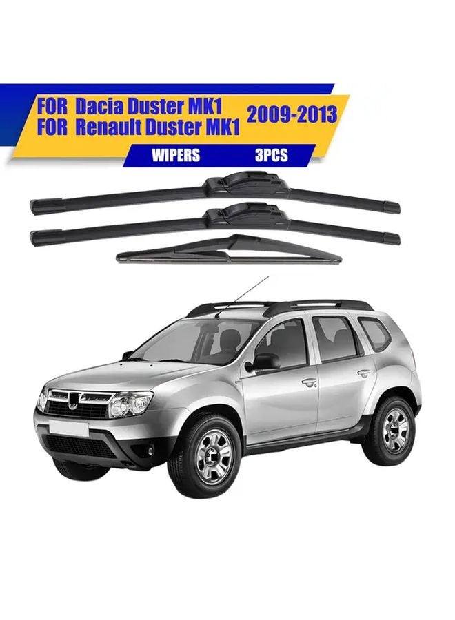 Dacia Duster MK1 2009 2013 Front Rear Windshield Wiper Set 20 20 12 Inches All Weather - Image 3